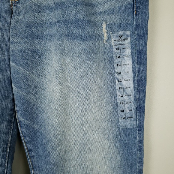 American Eagle Favorite Boyfriend Low Rise Jeans 12 Long NWT 2010 - Picture 2 of 7